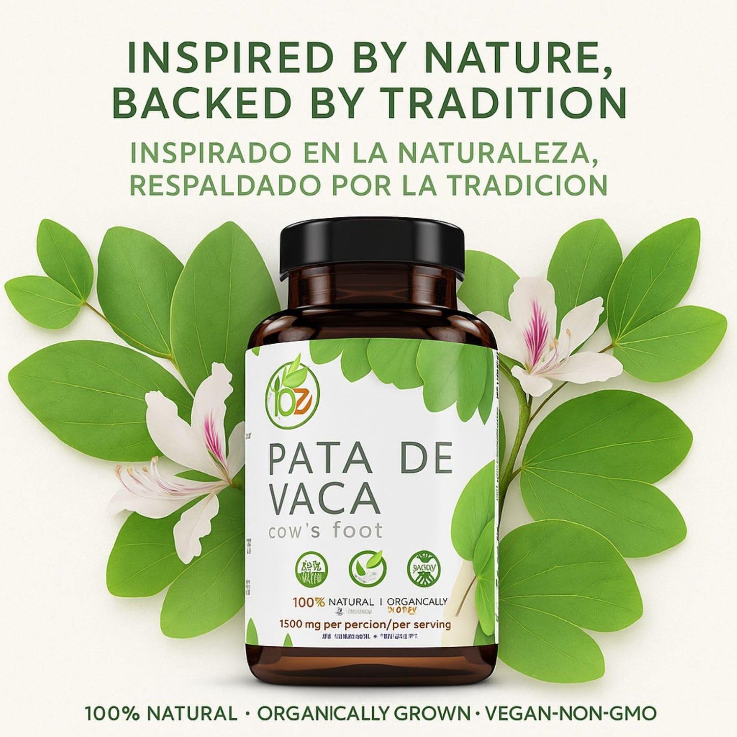Pata de Vaca Capsules - 90 Veggie Caps (1500 mg) - Organic, Non-GMO, Vegan | BexpertsUSA