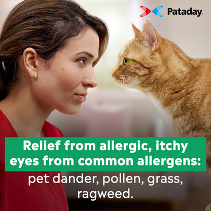 Pataday Once Daily Relief Allergy Eye Drops by Alcon - All-Day Eye Itch Relief, 2.5 ml (Pack of 2)