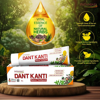 Patanjali Dant Kanti Toothpaste – Natural Herbal Ayurvedic Toothpaste