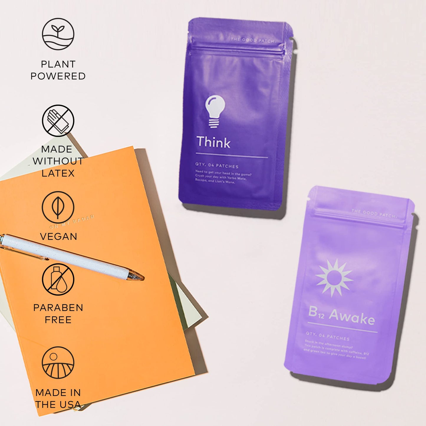 The Good Patch Weekday Hustle Duo: B12 Awake & Think Patches for Energy & Focus