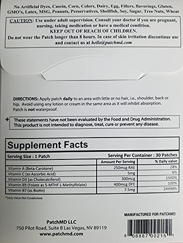 PatchMD Biotin Plus Patches – 30 Days Supply