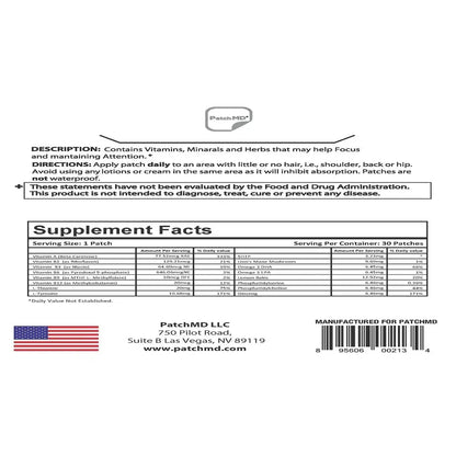 PatchMD Focus Patch Topical Patch - 30-Day Supply