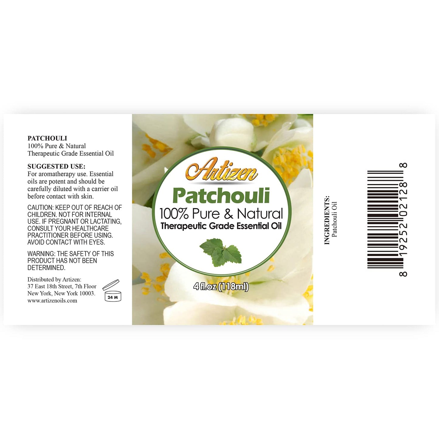 Artizen Patchouli Essential Oil 4oz - 100% Pure & Natural