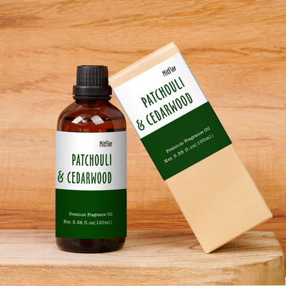 Patchouli & Cedarwood Fragrance Oil – Large Size Premium for Soap, Candle Making & Diffuser | MitFlor