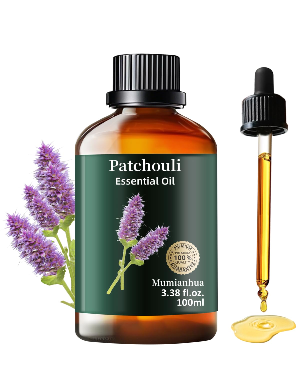 Pure Patchouli Essential Oil – Outdoor Shield & Natural Protective Blends (3.38 Fl Oz)