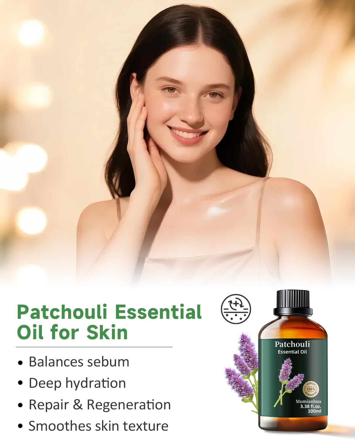 Pure Patchouli Essential Oil – Outdoor Shield & Natural Protective Blends (3.38 Fl Oz)