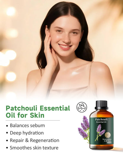 Pure Patchouli Essential Oil – Outdoor Shield & Natural Protective Blends (3.38 Fl Oz)