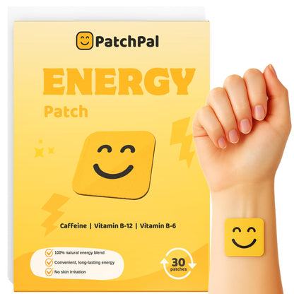 PatchPal B12 Energy Patches – Vegan Caffeine & B Vitamins (30 patches)