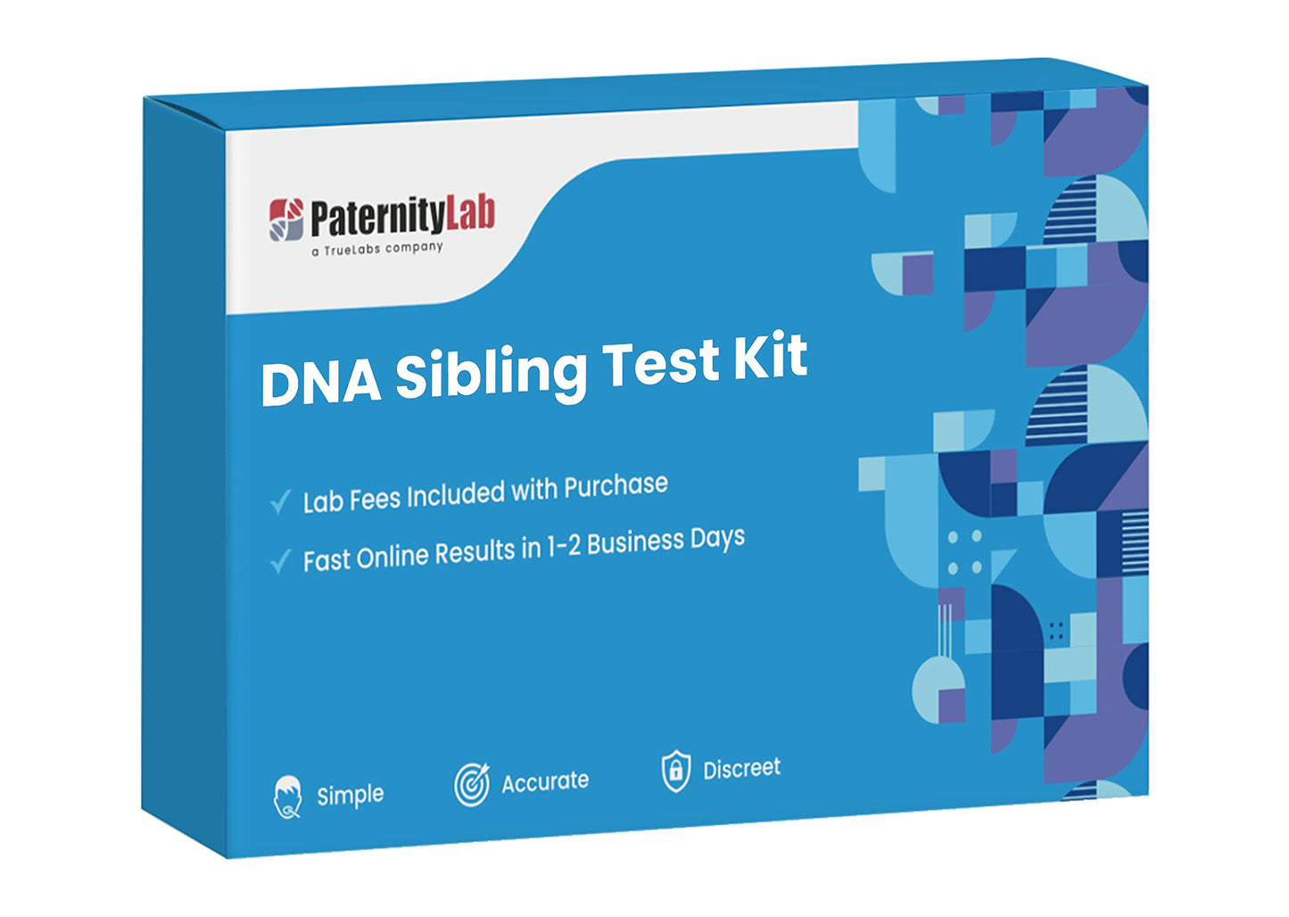 PaternityLab DNA Sibling Test – Lab Fees & Shipping Included – Results in 1–2 Days – At-Home Collection Kit for Full & Half Siblings