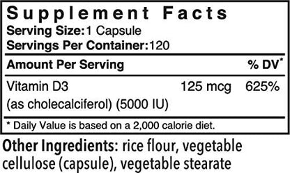 Patient One Vitamin D3 5,000 IU – Immune, Heart & Bone Support (2-Pack)