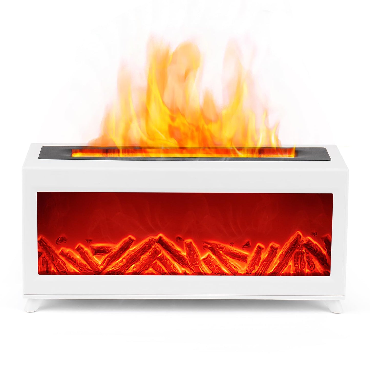 PATNOLE Essential Oil Diffuser 220ml – Fireplace Flame, Ultrasonic Humidifier, White