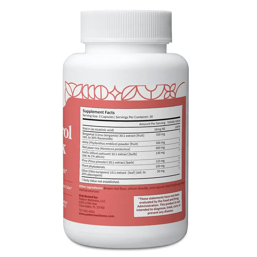 Pattern Wellness Cholesterol Complex – 90 Vegan Capsules | 3rd-Party Lab Tested BritishVita | Premium UK Vitamins & Wellness Supplements