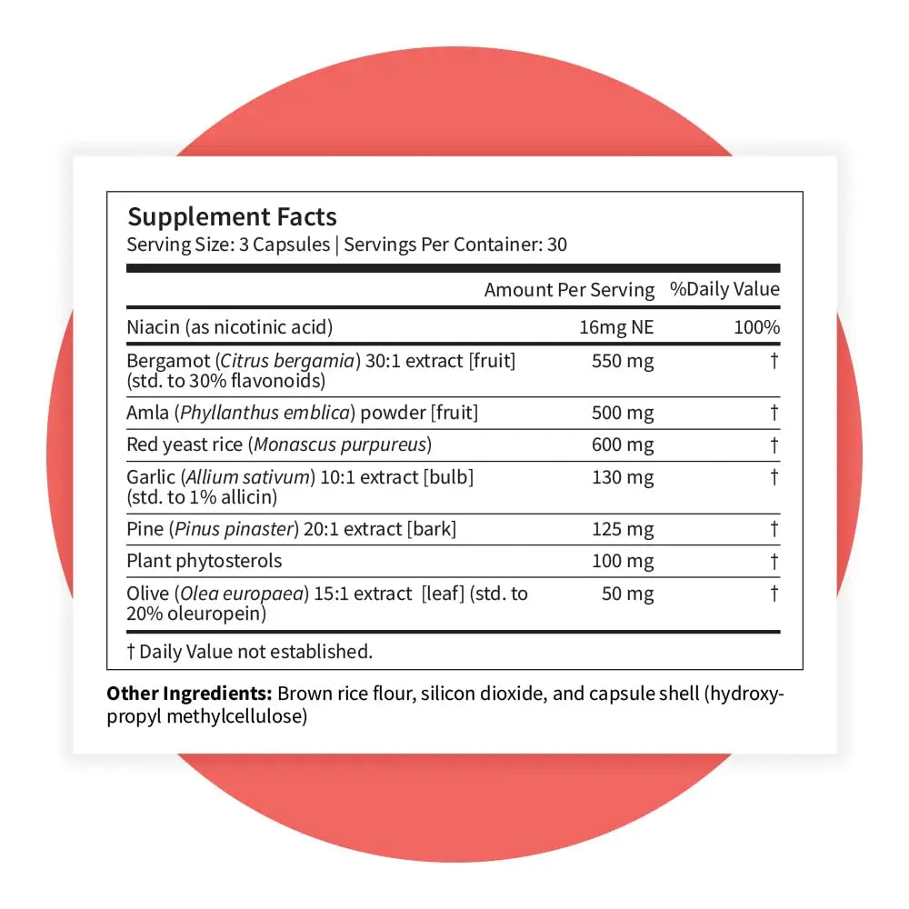 Pattern Wellness Cholesterol Complex – 90 Vegan Capsules | 3rd-Party Lab Tested BritishVita | Premium UK Vitamins & Wellness Supplements