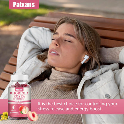 1 Pack 2000MG Rhodiola Rosea Gummies – Endurance, Mood & Stress Support | Patxans