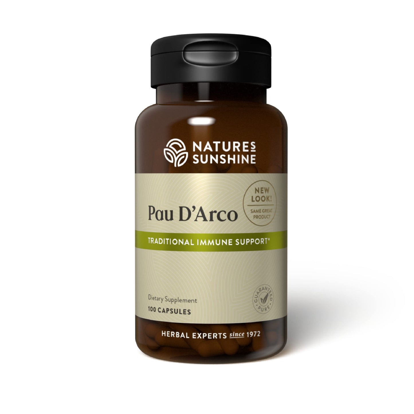 Nature's Sunshine Pau D'Arco 100 Capsules – Immune Support, Antioxidants & Detoxification