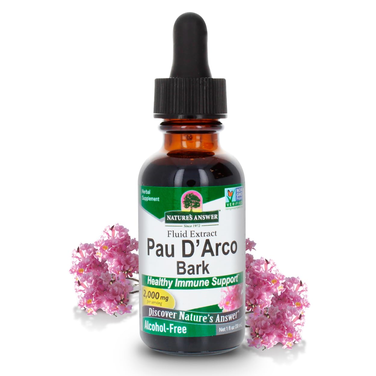 PAU D'Arco Inner Bark 1oz Extract – Immune Support & Digestive Health | Nature's Answer