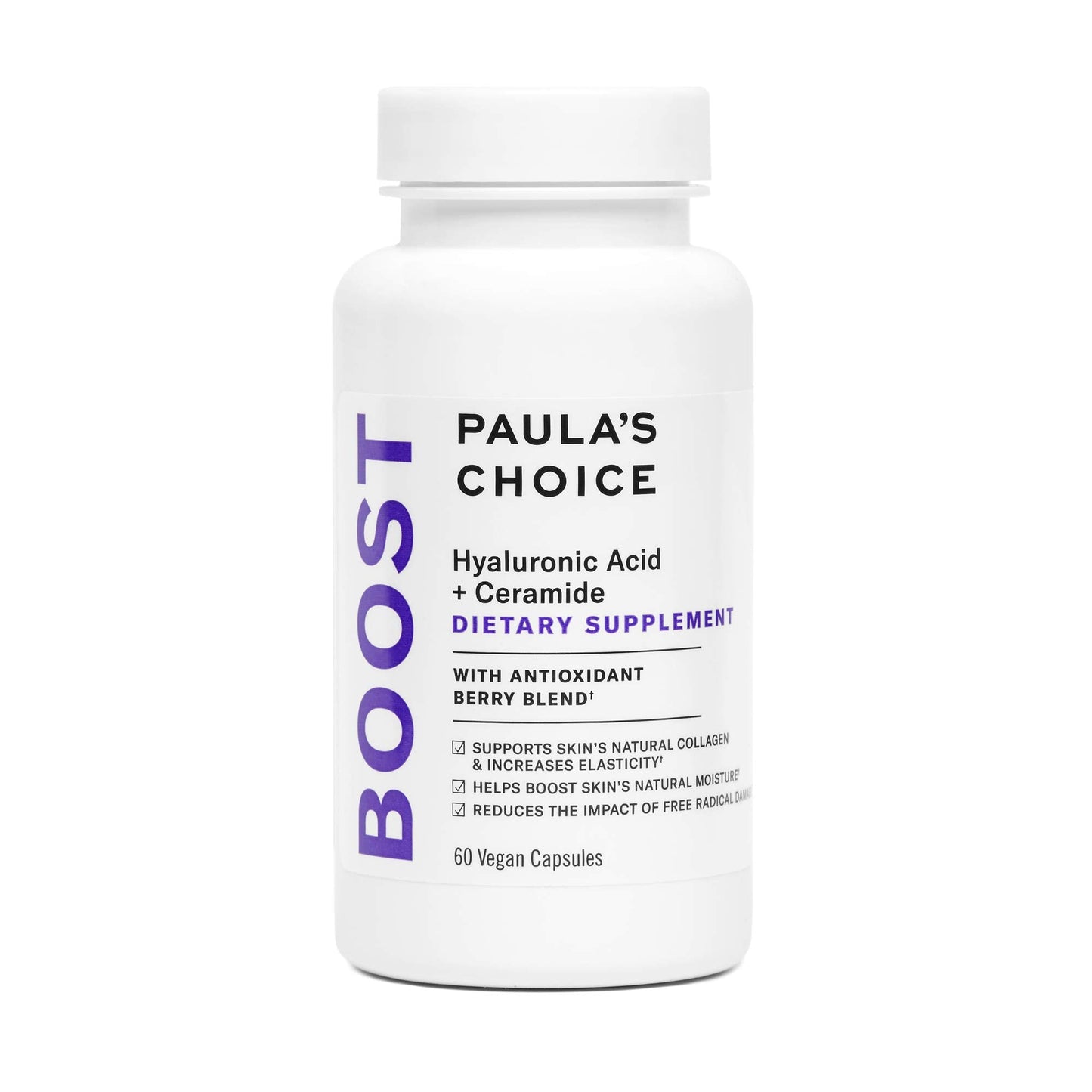 Paula's Choice HA + Ceramide Dietary Supplement – Collagen Support, Gluten-Free & Soy-Free, 60 Vegan Capsules