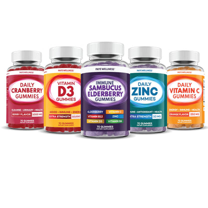 PAYÉ Vitamin D3 Gummies 10,000 IU | Immune, Bone & Muscle Support | 140 Count