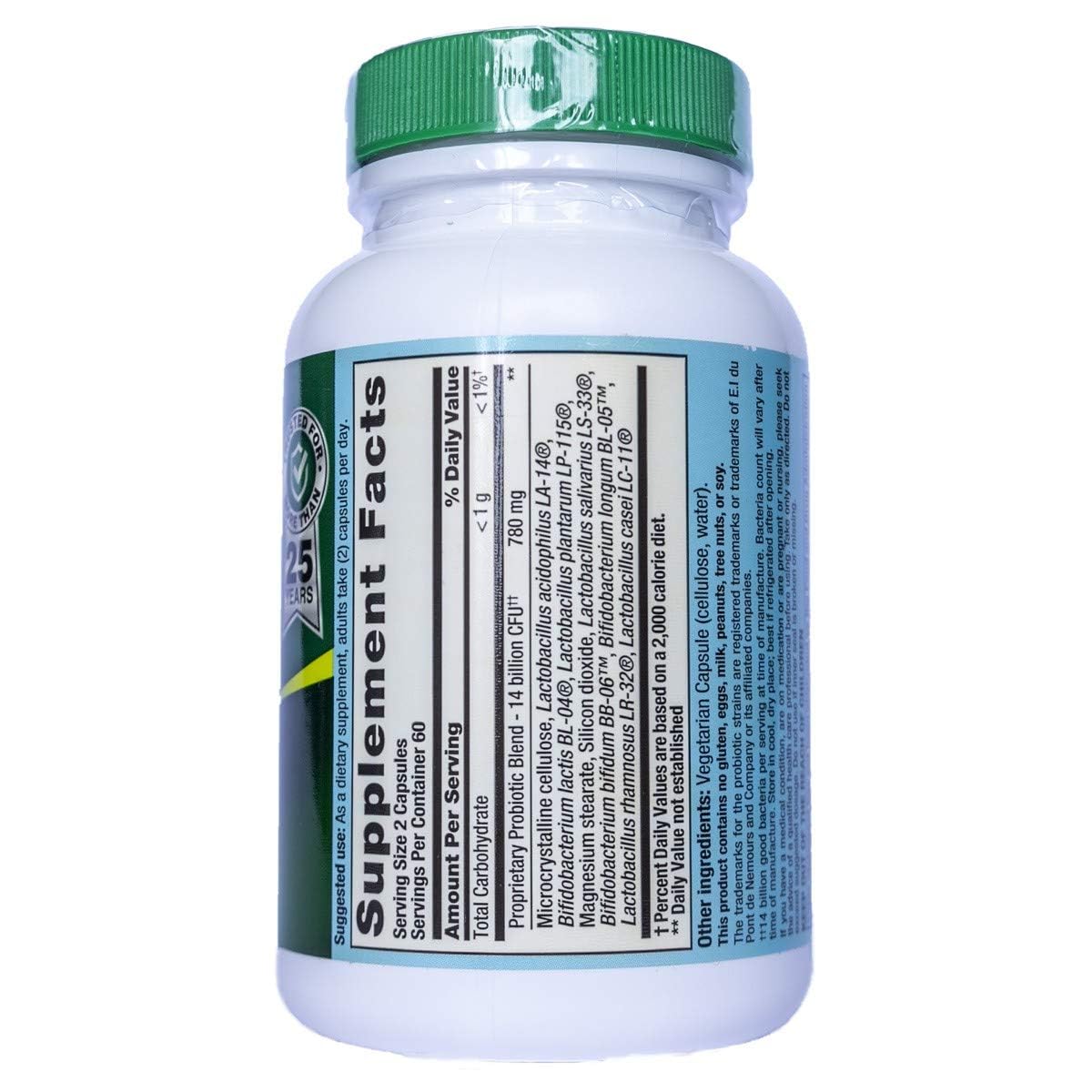 PB 8 8 Strains Probiotic, 120 CT - 14 Billion CFU, Vegetarian