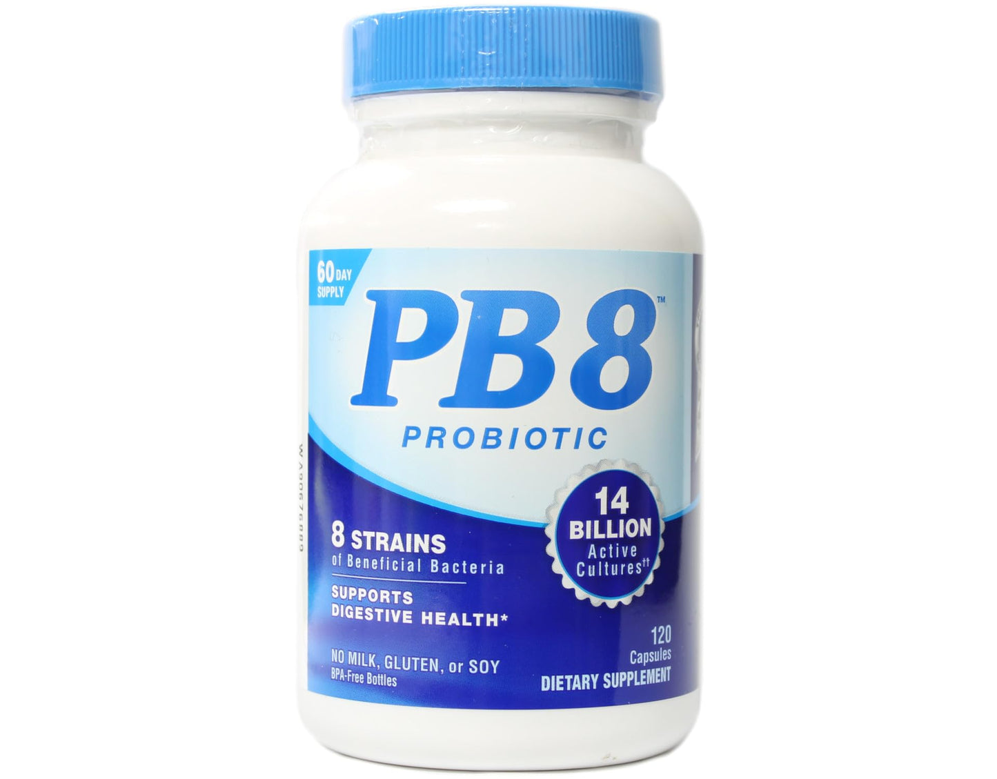 PB8 Probiotic - 3 Pack | 14 Billion CFU per Bottle | 8 Strains | Dairy/Gluten/Soy Free