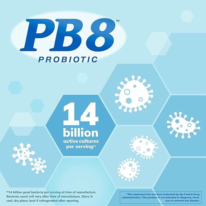 PB8 Probiotic - 3 Pack | 14 Billion CFU per Bottle | 8 Strains | Dairy/Gluten/Soy Free
