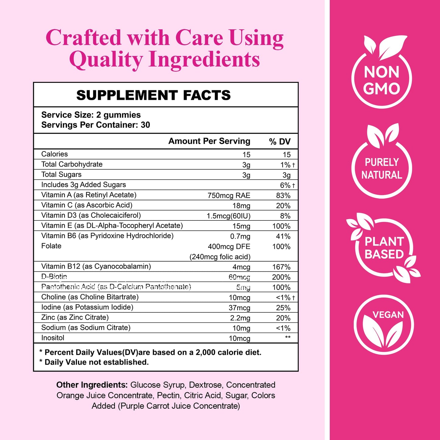 PCOS Gummies - 60-Count Vegan Orange Flavor for Hormonal Balance