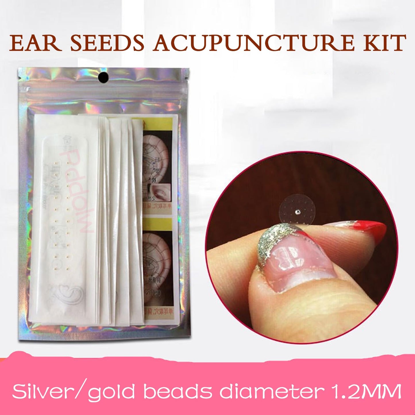 Pddolw Ear Seeds Acupuncture Kit – Relaxation and Easy Application (40 Pcs)