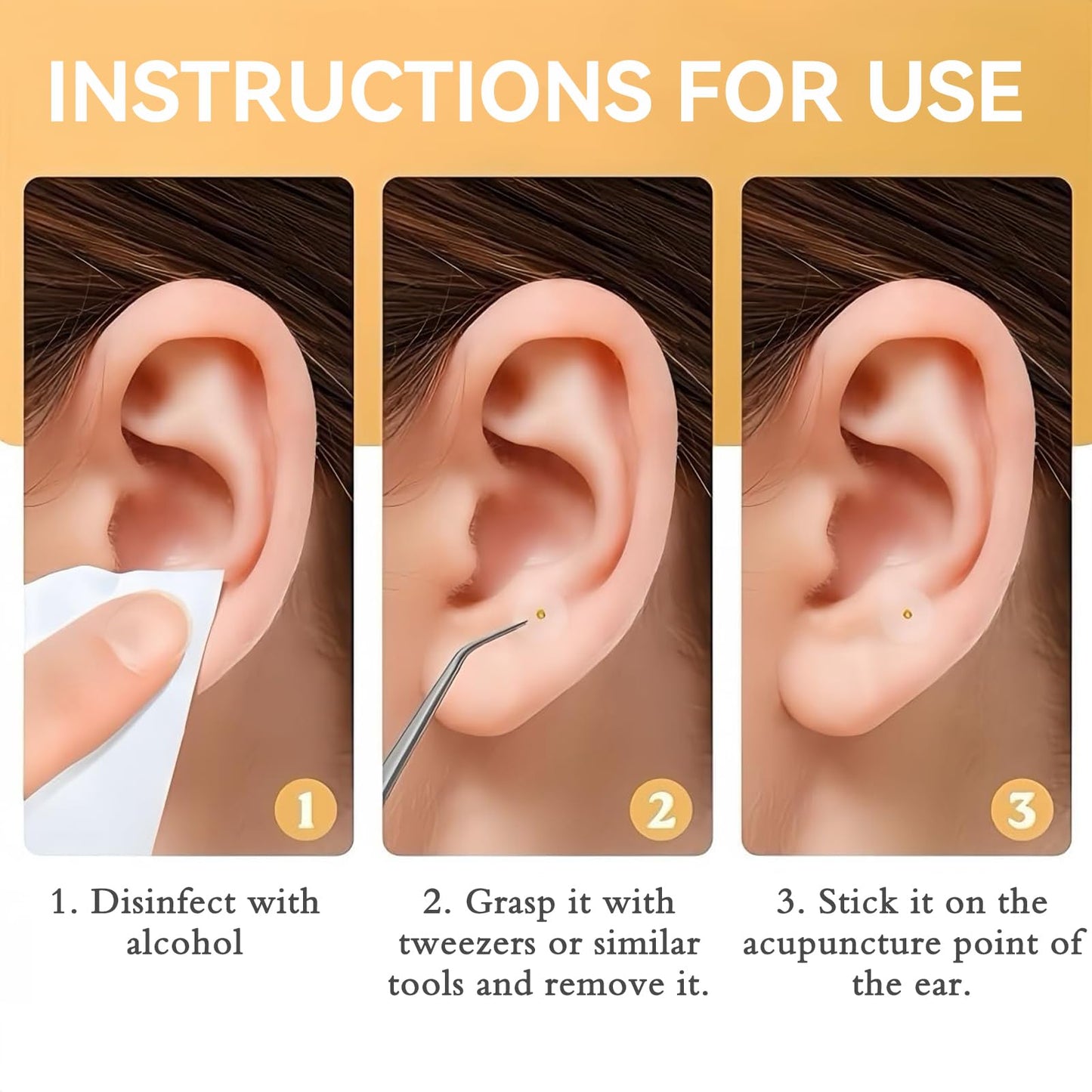 Pddolw Ear Seeds Acupuncture Kit - Relaxation, Durable, 40 Pcs
