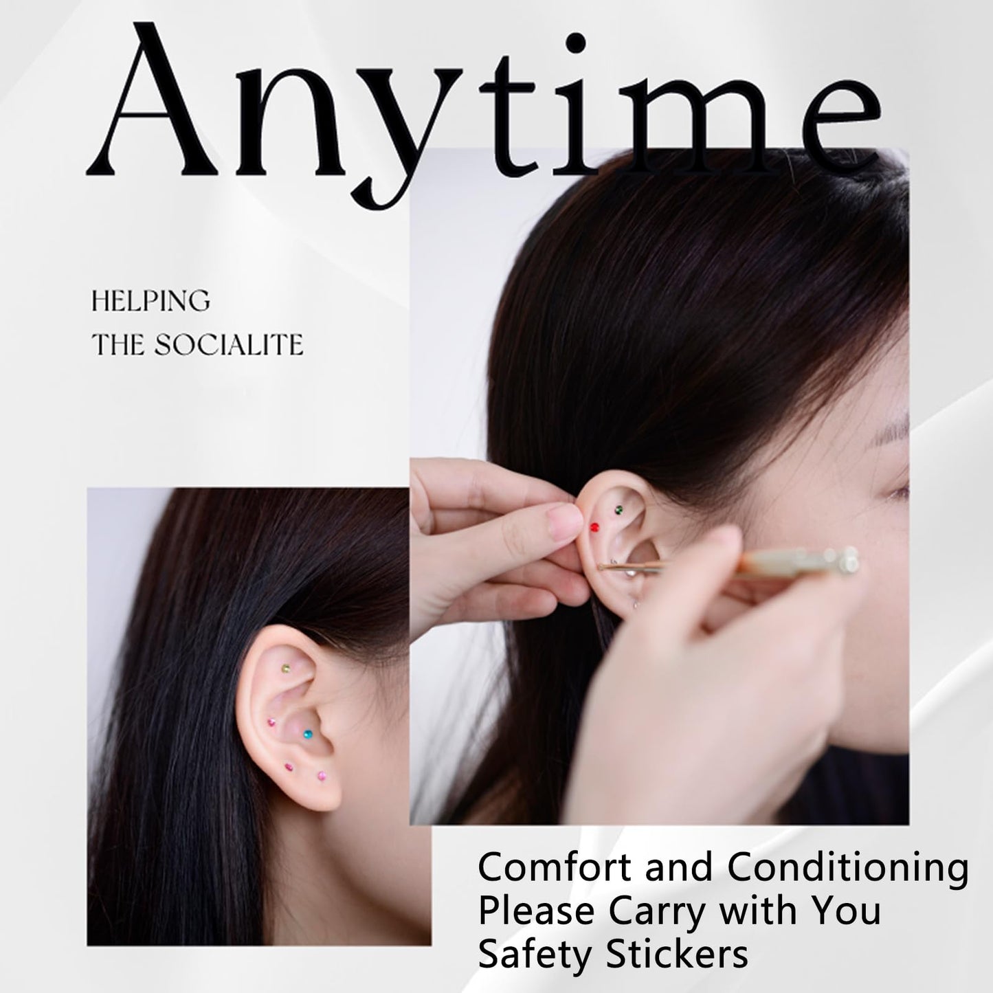 Pddolw Ear Seeds Acupuncture Kit - Relaxation, Easy Application, Durable | 100 Pcs