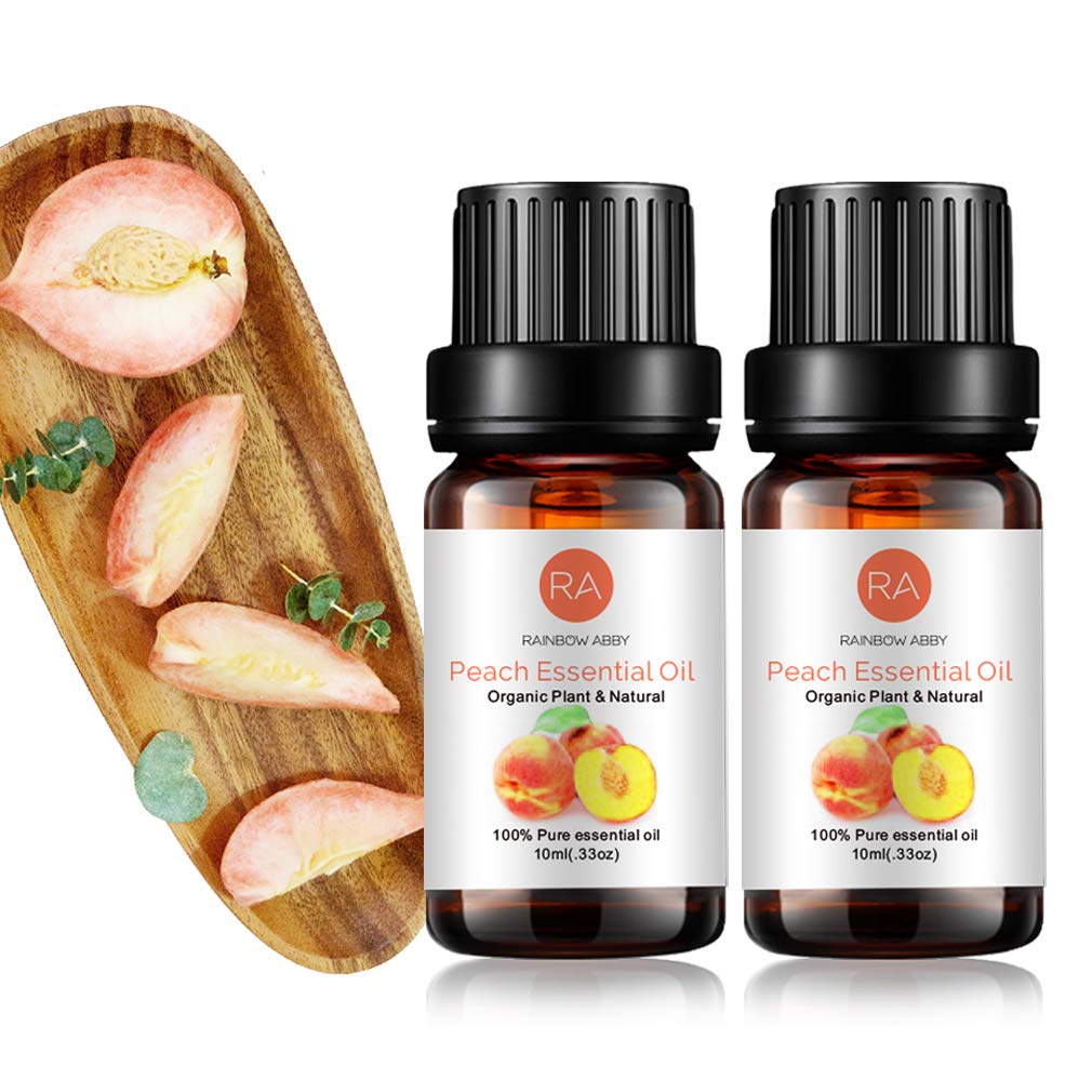 2-Pack Peach Essential Oil – 100% Pure Organic, 10ml | Diffuser & Skincare