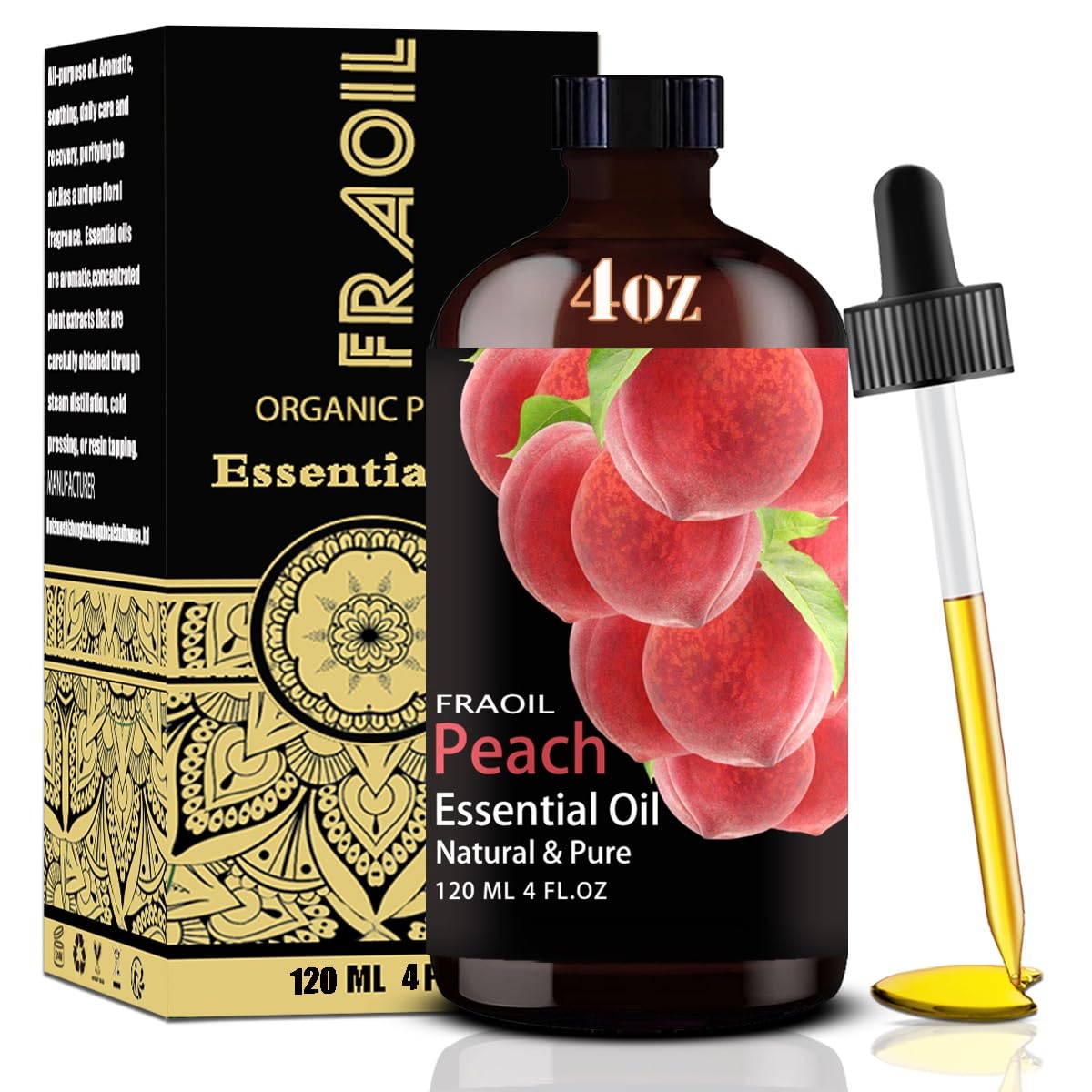 Peach Essential Oil – 4 oz (120 ml) for Diffuser, Aromatherapy & DIY Crafts