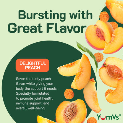 Curcumin Turmeric Gummies – Extra Strength 2000mg (8:1) – Peach Flavor, 60 Count