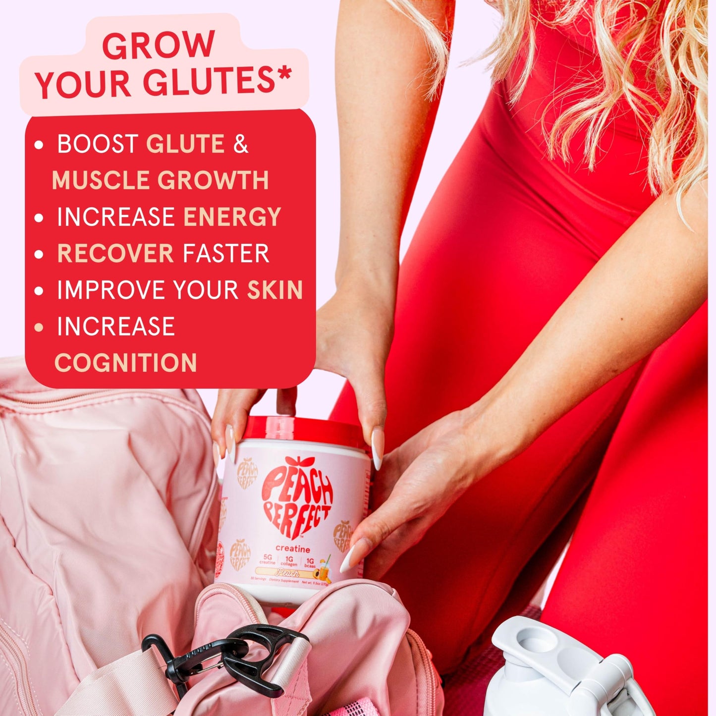 Peach Perfect Creatine Monohydrate Powder – Peach Flavor for Women