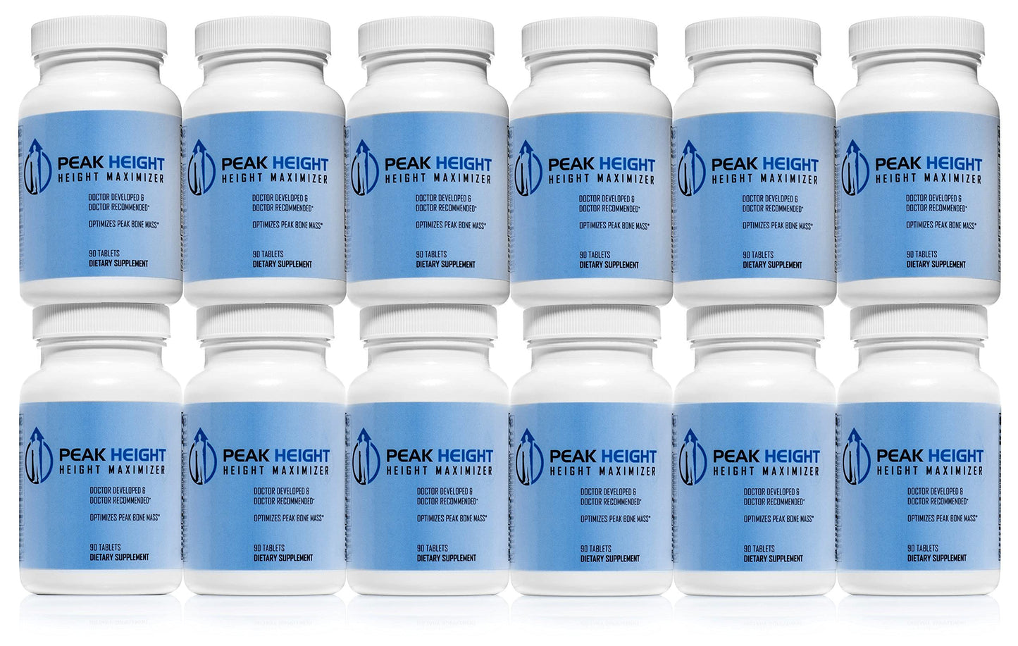 Peak Height Growth Supplement - Doctor-Developed Height Support (12 Pack)
