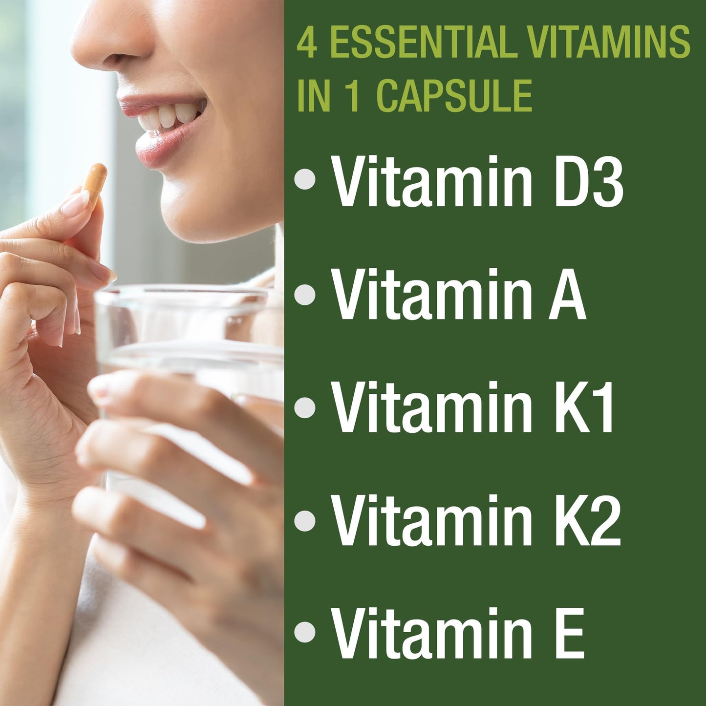 Peak Performance ADK Vitamin D3 5,000 IU + A + E + K | Vegan Capsule