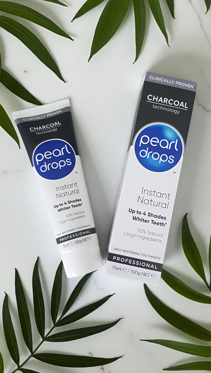 Pearl Drops Instant Natural White Activated Charcol 75ml
