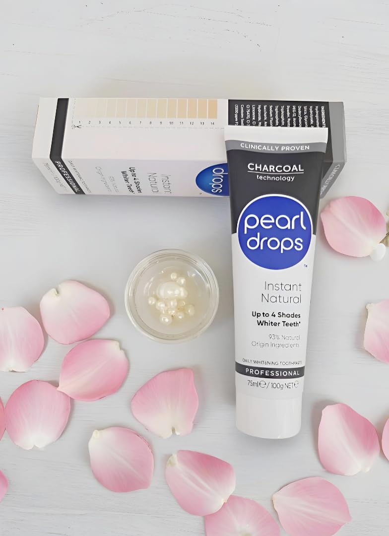 Pearl Drops Instant Natural White Activated Charcol 75ml