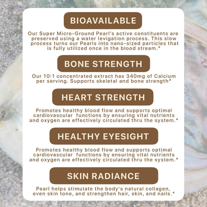 2.5oz Pure Pearl Powder 10:1 Extract – 36 Servings | Collagen & Anti-Aging | Modern Sage Herbs