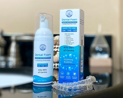 Pearldent Dental Foam – Cleans & Sterilizes Removable Aligners, Retainers & Mouth Guards | Up to 4 Months Supply