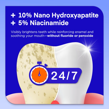 PearlSmile Hydroxyapatite Niacinamide Whitening Toothpaste – 10% nHAp, 5% Niacinamide, Fluoride-Free, 4.2oz (2-Pack)