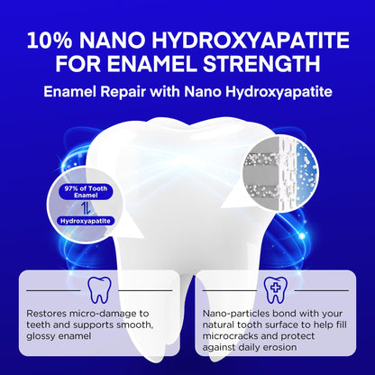 PearlSmile Hydroxyapatite Niacinamide Whitening Toothpaste – 10% nHAp, 5% Niacinamide, Fluoride-Free, 4.2oz (2-Pack)