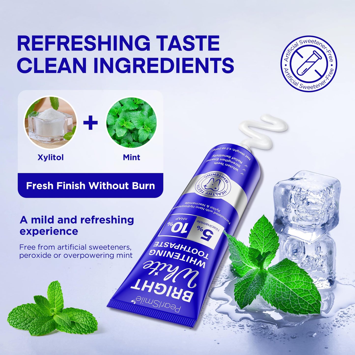PearlSmile Niacinamide Hydroxyapatite Toothpaste – 10% nHAp, 5% Niacinamide, Fluoride-Free