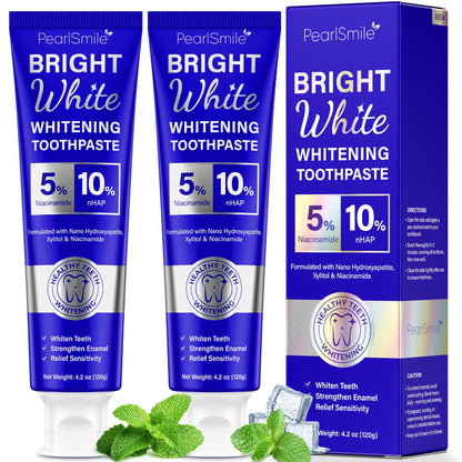 PearlSmile Toothpaste – 10% nHAp, 5% Niacinamide, Fluoride-Free
