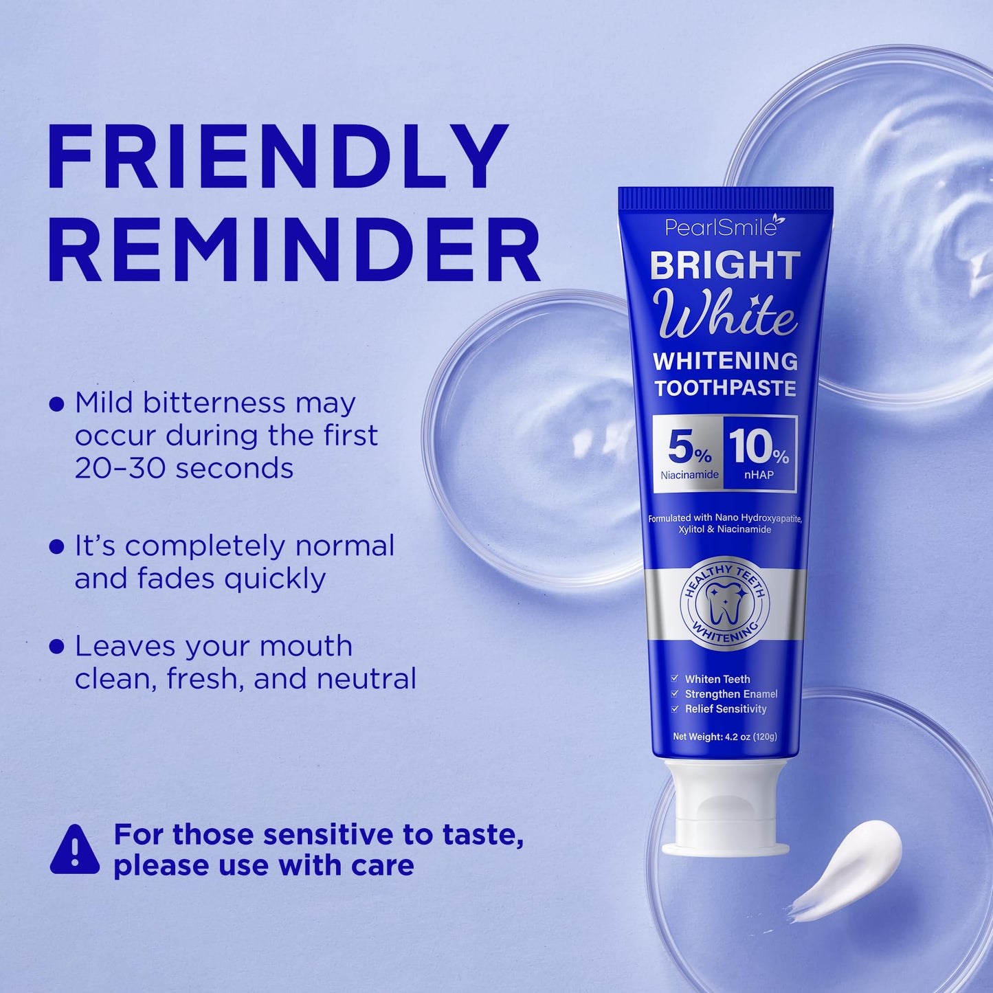 PearlSmile Toothpaste – 10% nHAp, 5% Niacinamide, Fluoride-Free