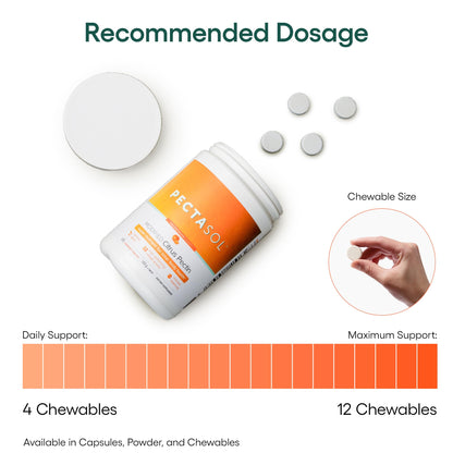 EcoNugenics PectaSol Modified Citrus Pectin – 120 Tangerine Chewable Tablets | Total-Body Wellness