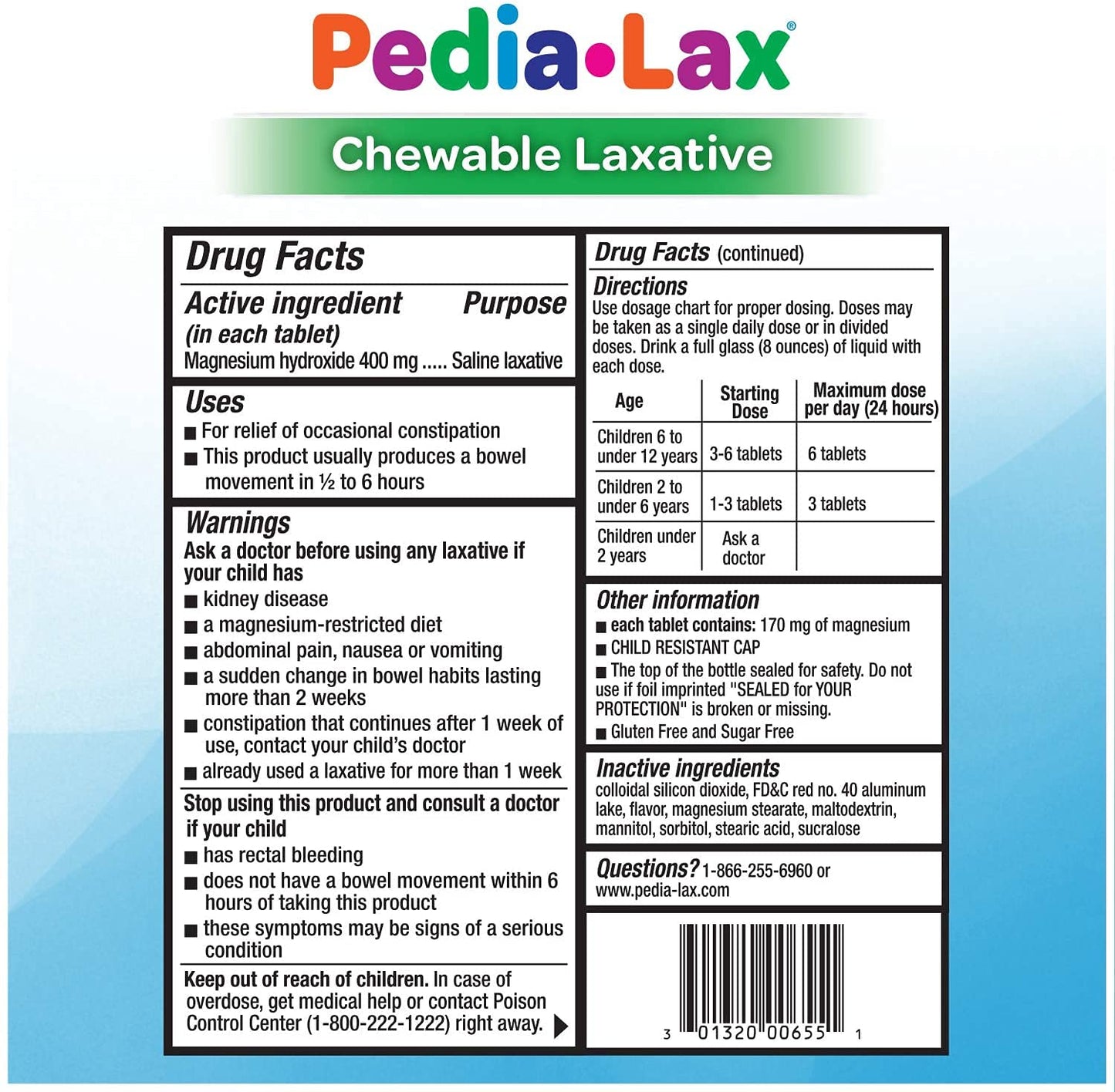 Pedia-Lax Watermelon Chewables for Kids 2–11 | Gentle, Fast Relief