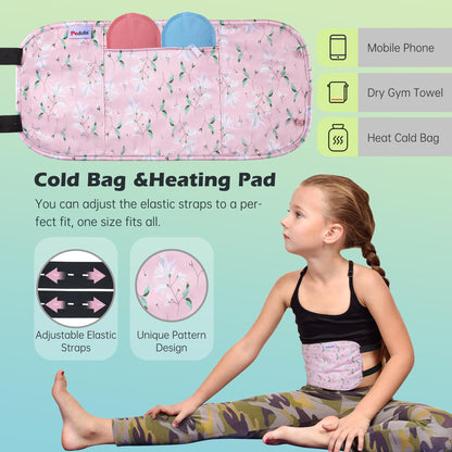Pedobi 2 Pack Castor Oil Pack Wrap for Kids | Reusable Organic Cotton Pads – Flowers