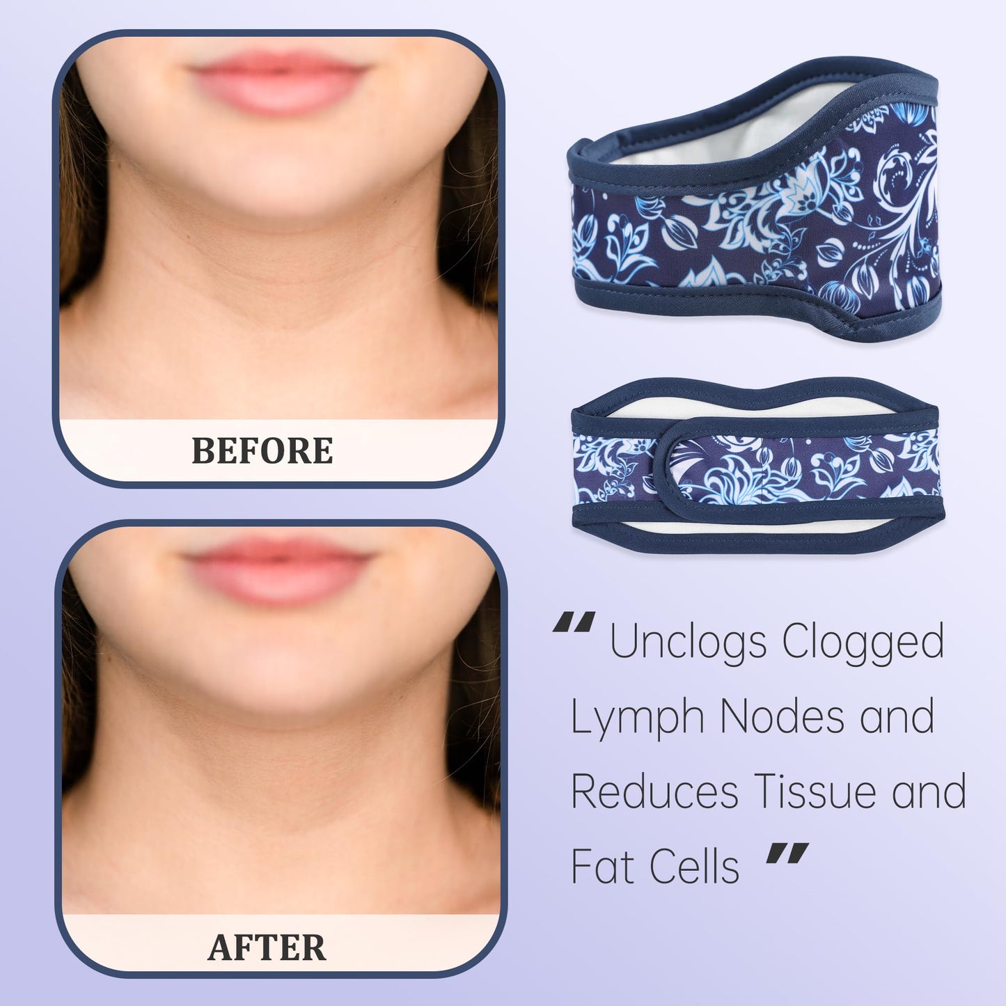 Pedobi Reusable Castor Oil Pack Wrap – Liver Detox, 2pcs, Blue/White