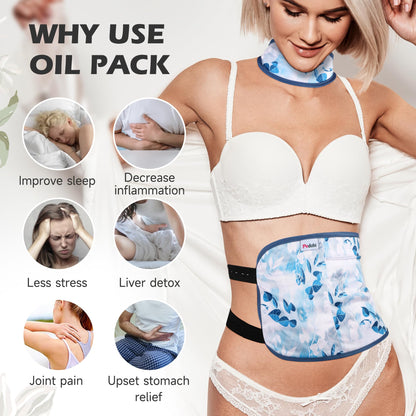 Pedobi Castor Oil Pack Wrap – Organic Cotton 2 Pcs | Liver Detox & Gift for Women