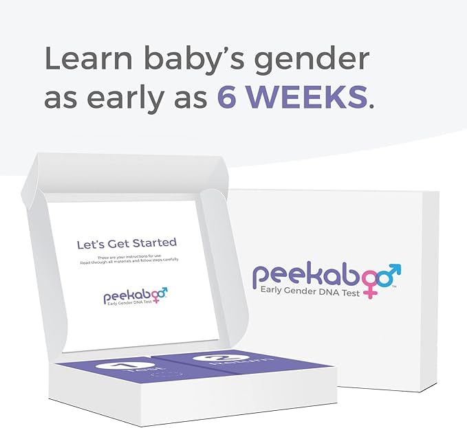 Peekaboo Early Gender Test, at-Home DNA Kit, Over 99% Accurate, All Fees Included, Test As Soon As 6 Weeks